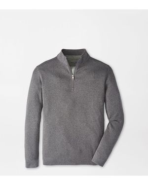 Peter Millar Crown Jumper Fleece Quarter-Zip - Grey