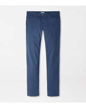 Peter Millar Signature Sateen Five-Pocket Trouser - Blue