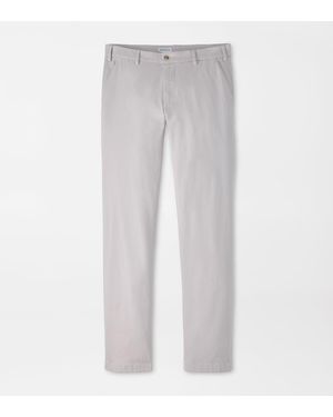 Peter Millar Signature Sateen Flat Front Trouser - Grey