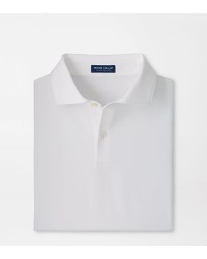 Peter Millar Albatross Cotton-Blend Piqué Polo - White
