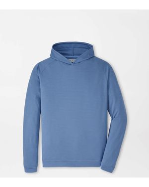 Peter Millar Pine Sugar Stripe Performance Hoodie - Blue