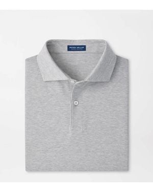 Peter Millar Excursionist Flex Herringbone Knit Polo - Grey