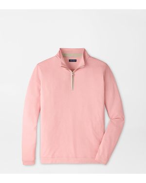 Peter Millar Albatross Cotton-Blend Piqué Quarter-Zip - Pink
