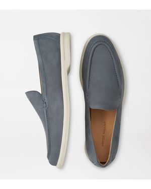 Peter Millar Excursionist Nubuck Venetian Loafer - Blue