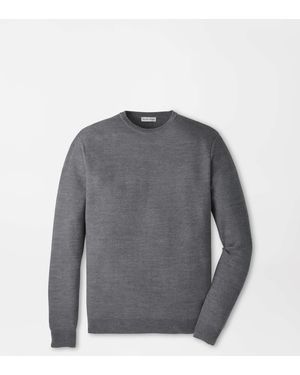 Peter Millar Autumn Crest Honeycomb Crewneck Jumper - Grey