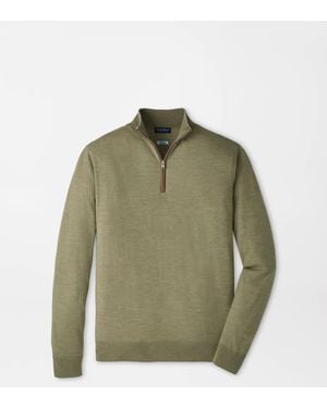 Peter Millar Excursionist Flex Quarter-Zip Jumper - Green