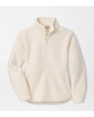 Peter Millar Tilly Bonded Sherpa Half Zip - Natural