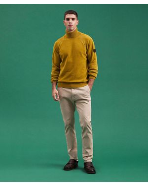 Peuterey CHENILLE-PULLOVER MIT HOHEM KRAGEN - Gelb