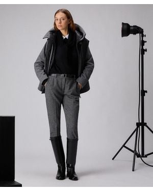 Peuterey Jacke aus einer Wollmischung mit Kapuze - Schwarz