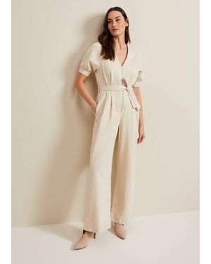 Phase Eight Florisa Denim Jumpsuit - Natural