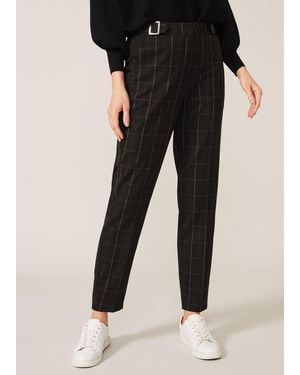 Phase Eight Vienna Check Tapered Trouser - Black