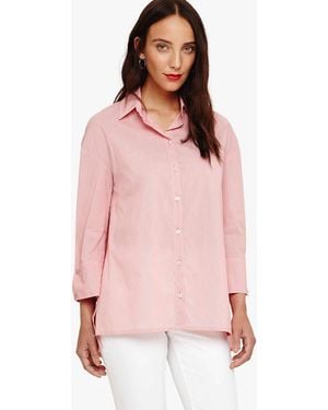 Phase Eight Elizabet Fine Stripe Shirt - Pink
