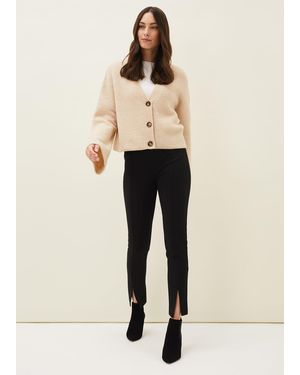 Phase Eight Trixie Split Front Ponte Leggings - Natural
