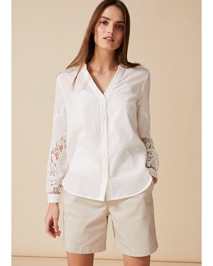 Phase Eight Tina Broidery Shirt - White