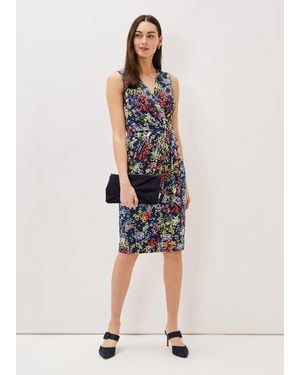 Phase Eight Fenella Floral Jersey Dress - Blue