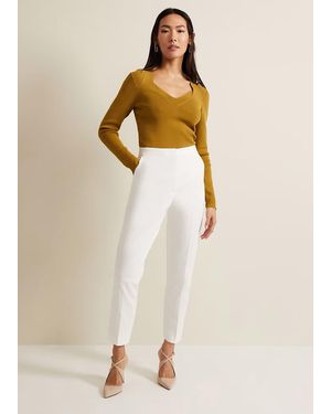 Phase Eight Ulrica Petite Tapered Suit Trouser - Natural