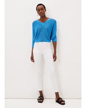 Phase Eight Hailee Topstitch Skinny Jeans Long - Blue