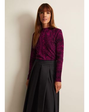 Phase Eight Livetta Snake Print Top - Purple