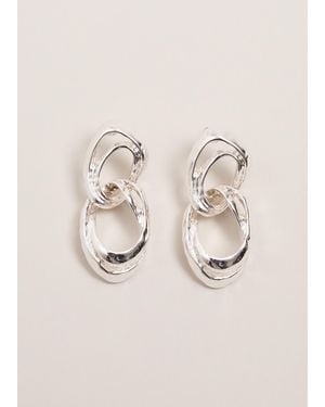 Phase Eight Hammered Drop Circle Earring - Natural