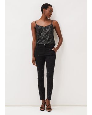 Phase Eight Tear Drop Stud Jean - Black
