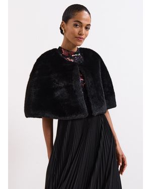 Phase Eight Faux Fur Stole - Black
