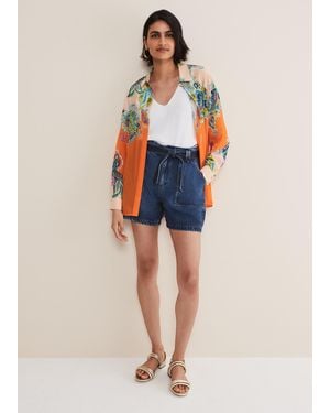 Phase Eight Paige Denim Shorts - Blue