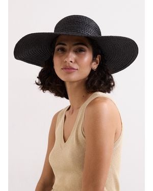 Phase Eight Straw Hat - Black