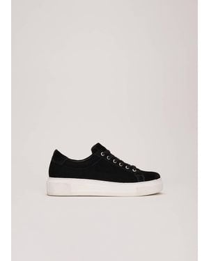 Phase Eight Velvet Trainers - Black