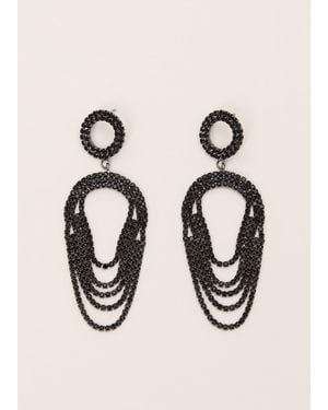 Phase Eight Stone Statement Earring - Black