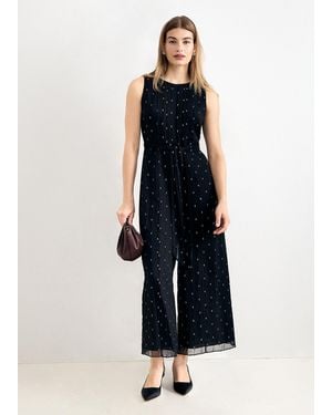 Phase Eight Janine Sparkle Wide Leg Jumpsuit - Blue