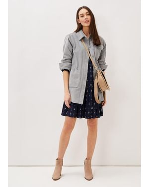 Phase Eight Katrina Corduroy Shacket - Grey