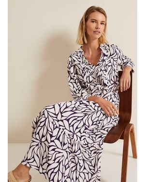 Phase Eight Penele Geo Midi Dress - Natural