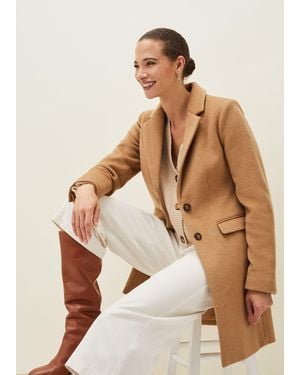 Phase Eight Lydia Wool Coat - Brown