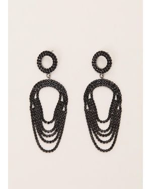Phase Eight Stone Statement Earring - Black