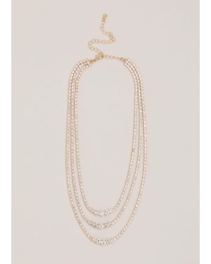 Phase Eight 's Gold Sparkle Triple Layer Necklace - Natural