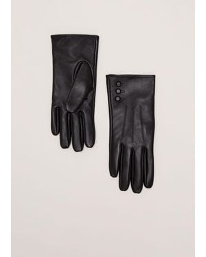 Phase Eight Leather Gloves - Black