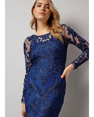 Phase Eight Aubree Tapework Lace Maxi Dress - Blue