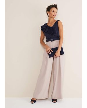 Phase Eight Kimberley Frill Jumpsuit - Natural