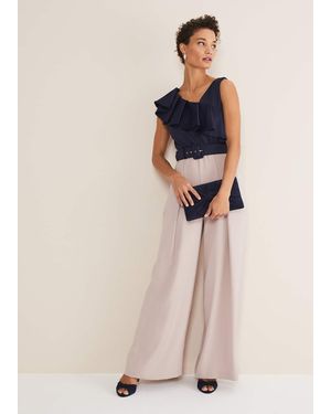 Phase Eight 's Kimberley Frill Jumpsuit - Natural