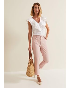 Phase Eight Lindsey Cropped Straight Leg Jeans - Natural