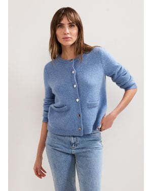Phase Eight Jade Mohair Blend Cardigan - Blue