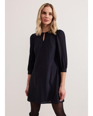 Phase Eight Dannie Textured Dress - Blue