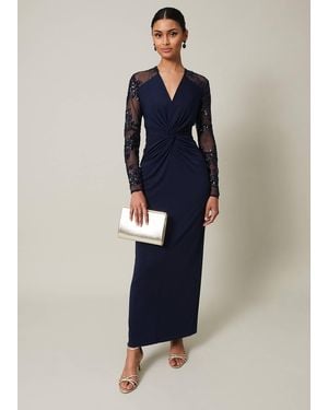 Phase Eight Layton Sequin Jersey Maxi Dress - Blue