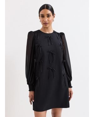 Phase Eight Jamie Bow Shift Dress - Black