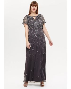 Phase Eight Desiree Beaded Maxi Dress - Grey