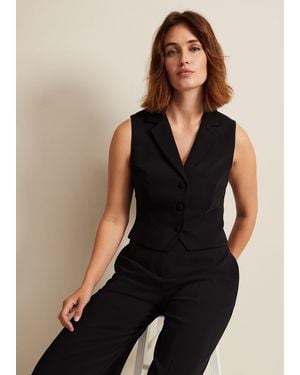 Phase Eight Elandra Tux Waistcoat - Black