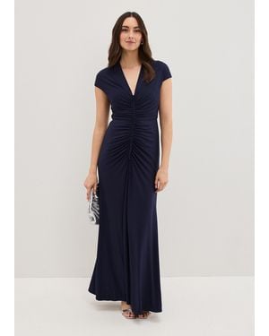 Phase Eight Daisy Ruched Maxi Dress - Blue
