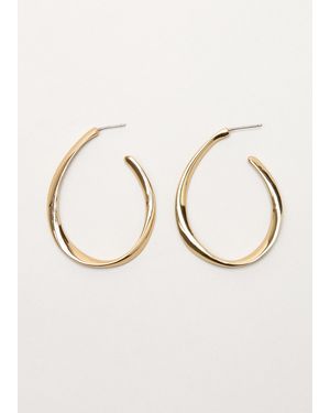 Phase Eight Large Twisted Hoops - Brown