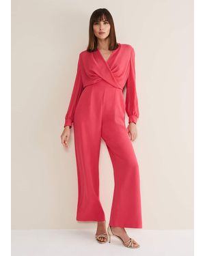 Phase Eight Mindy Wide Leg Jumpsuit - Red