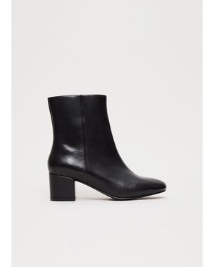 Phase Eight Leather Block Boot - Black